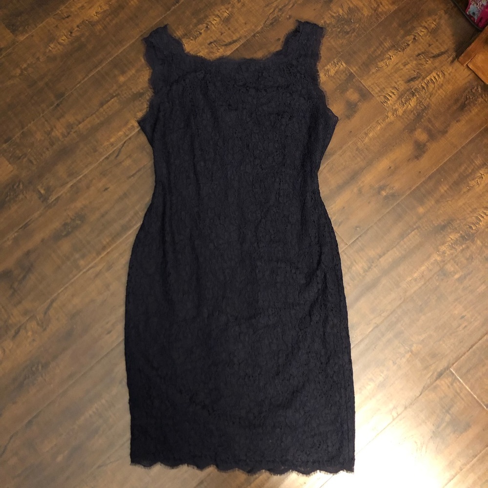 Anthropologie | Adrianna Papell blue lace dress
